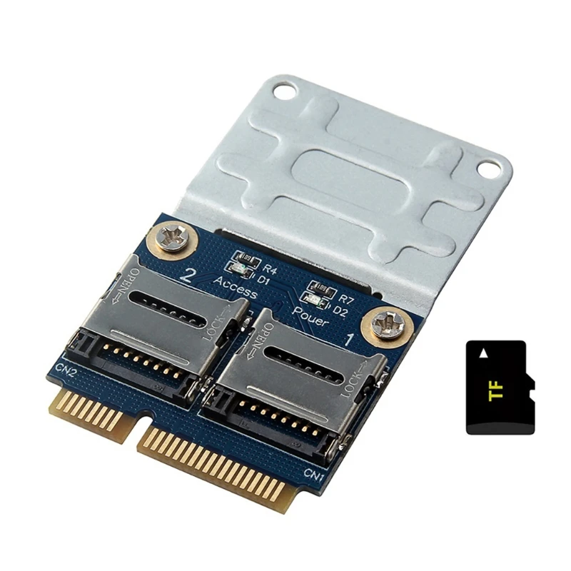 Мини Pcie к 2 Micro TF SD адаптер карты Mini PCI-E двойному преобразователю удлинитель для