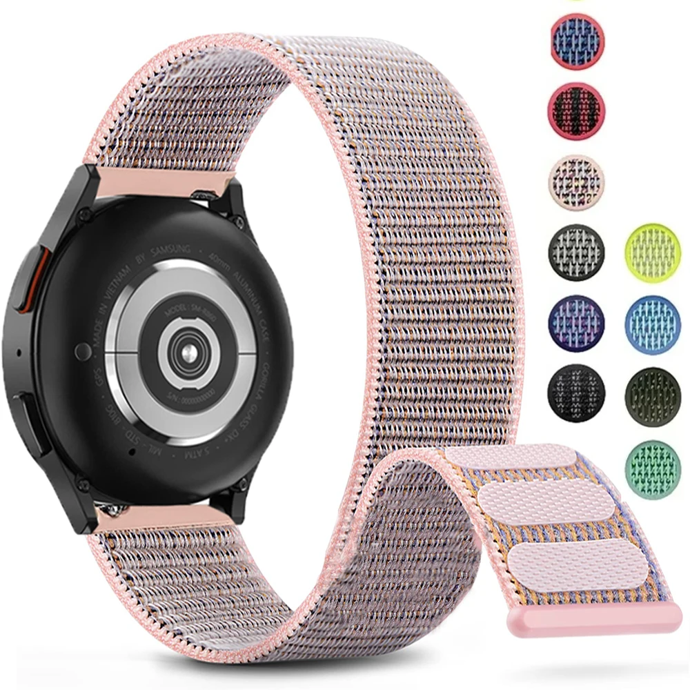Versatile 20mm 22mm Sport Nylon Loop Watch Strap Bracelet