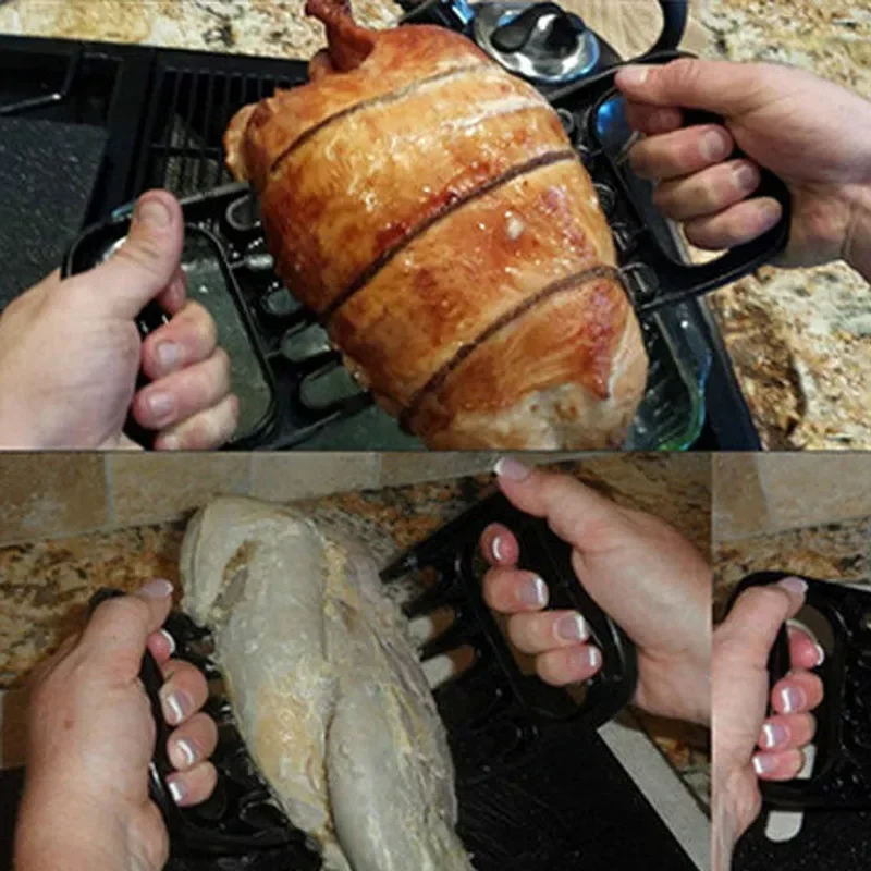 Kitchen Utensils Bear Claw Meat Separator Fork Shredder Barbecue Handle Food Fork Slicer BBQ Grill Handler