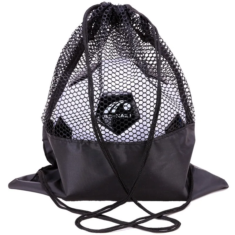 Sports Ball Bag Football Net Pocket Bag Drawstring Fitness Sport Basketball Backpack Portable Large Capacity Lightweight Outdoor Sports Bag