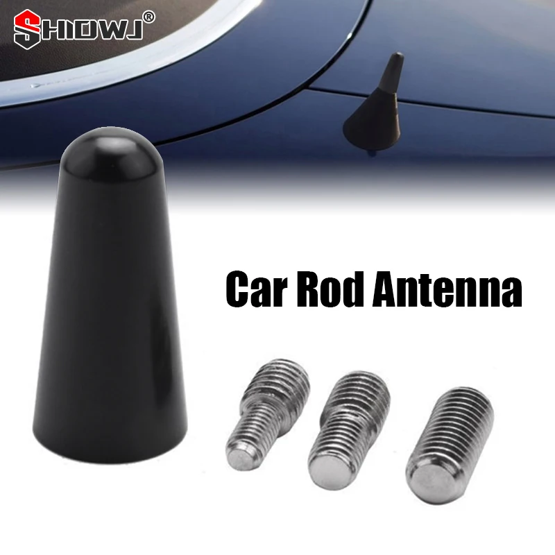Antena Coche Gps Dab Antena Corta De Techo Para Coche 5cm - Adaptadores M4/M5/M6, Para Radio AM/FM, GPS, Color Negro Antena Corta Universal Coche