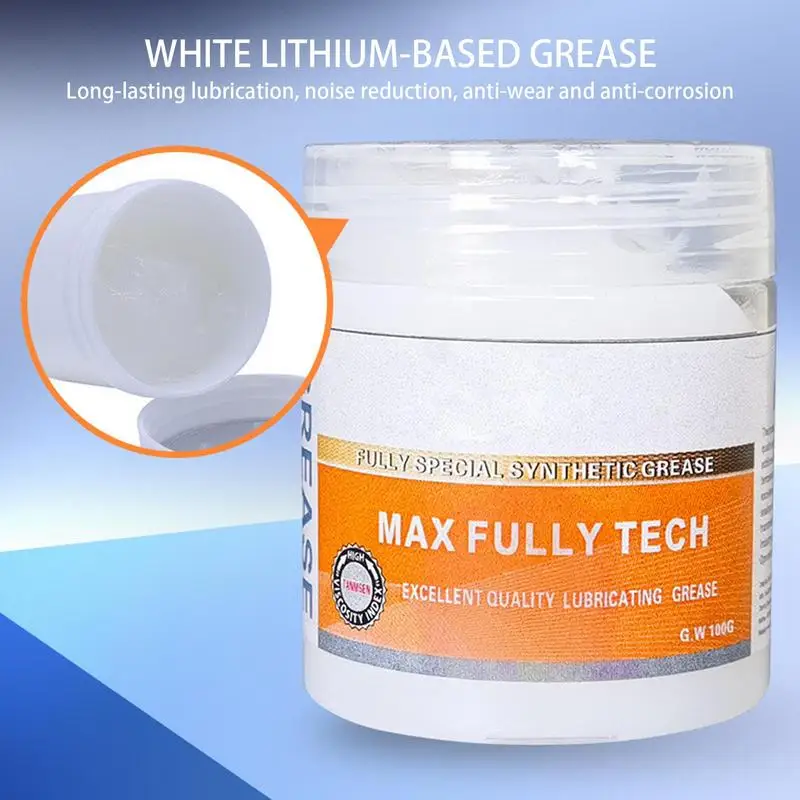 100g Synthetic Car Door Grease Anti Seize Multi Purpose Grease Wheel Bearing Sunroof Track Lubricating for Hinges Slides