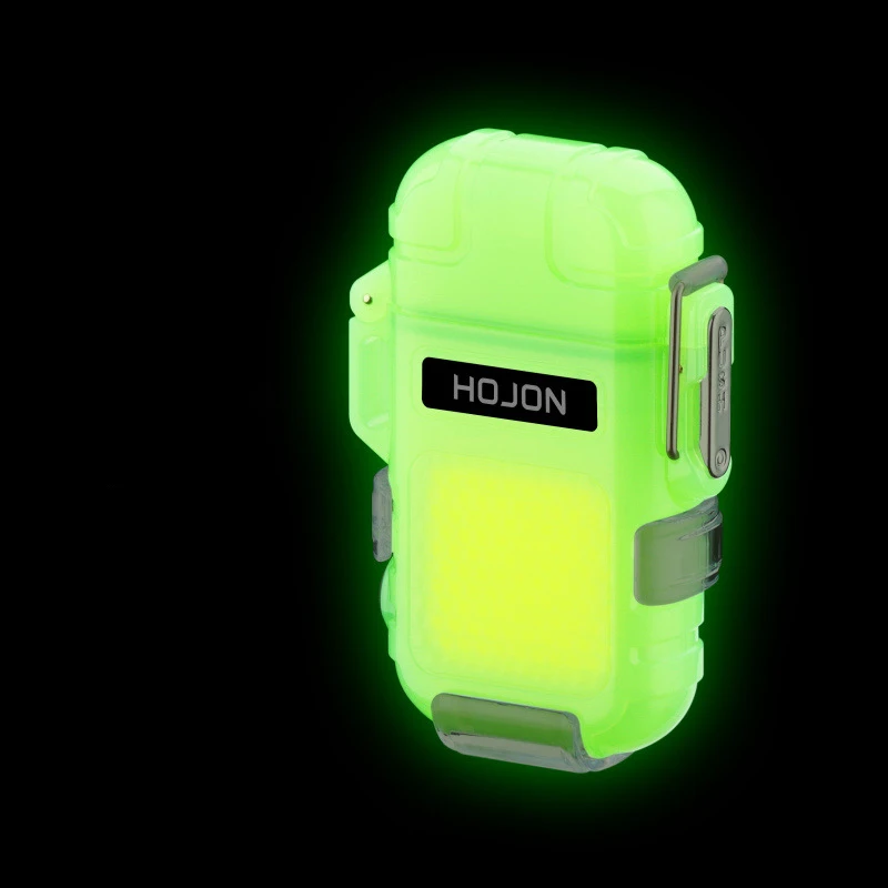 Luminous Transparent Waterproof Lighter Plasma Double Arc Windproof Lighter USB Rechargeable Lighter Outdoor Camping Gift 6