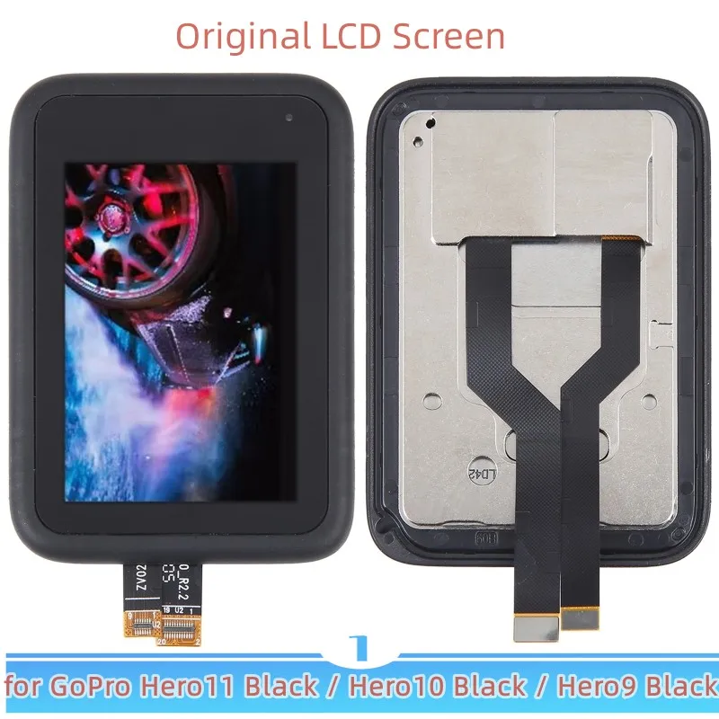 Schermo Lcd Originale Per Gopro Hero11 Black/Hero10 Black/Hero9 Black Digitizer Con Cornice E Alloggiamento Anteriore Cornice Lcd Piastra Cornice