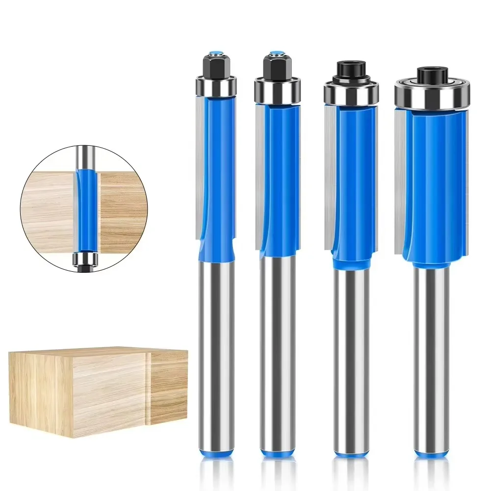 1 Pcs 6mm 1/4 Shank Blade Flush Trim Router Bit with Bearing for Wood ...