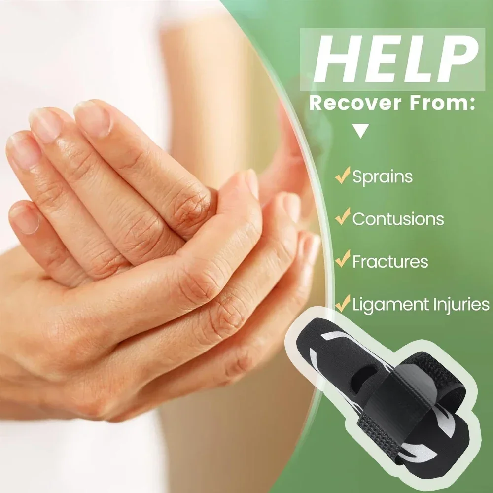 1PCS Finger Sleeve Support Protector Fingers Splint Brace Use for Pain Relief and Preventing Sports Injuries Basketball