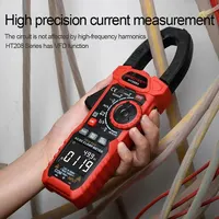 HABOTEST HT208 Digital Clamp Meter 1000A 1000V Multimeter AC DC True RMS Amperimetrica Capacitance Digital Clamp Tester 2