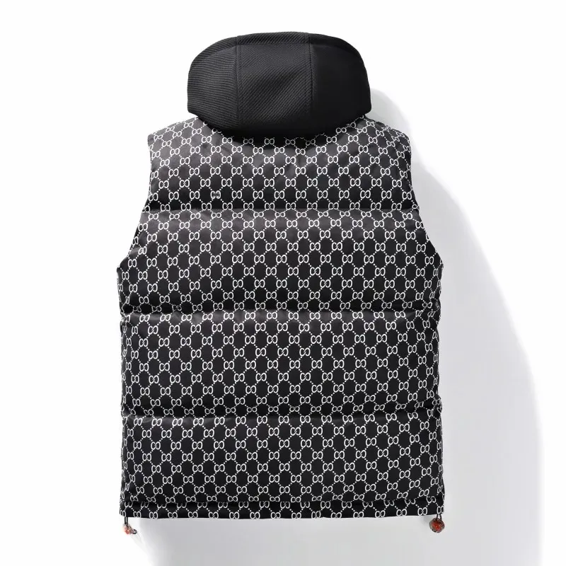 Trendy Men's Autumn/Winter Cotton Vest Jacket Street Style Hip Hop Bad Boy Sleeveless Shoulder Coat Casual Cotton Coat