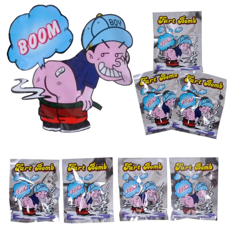 10PCS New Funny Shock Toys Explosion Smelly Package The Whole People Toy Stink Fart Packages Odor