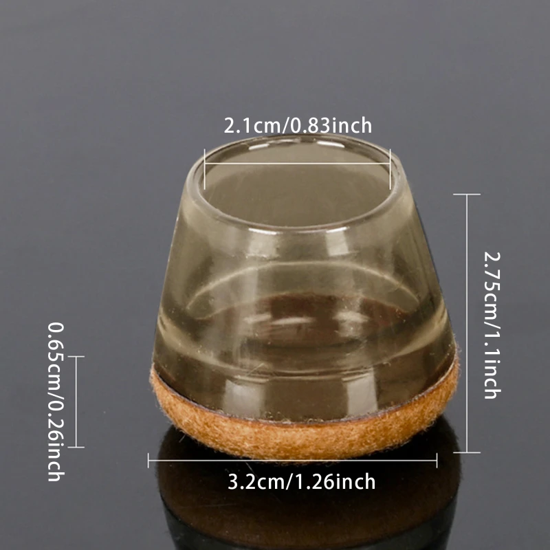 Description Picture 5 of item4pcs Silicone Chair Leg Protectors With Felt Furniture Feet Pads Floor Protective Cover For Non-Slip Sofa Table Glides Feet Cap
