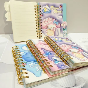 1PC Sanrio Anime Notebook Cute Cartoon Hello Kitty Kuromi My Melody Notepad Student Stationery Office School Supplies