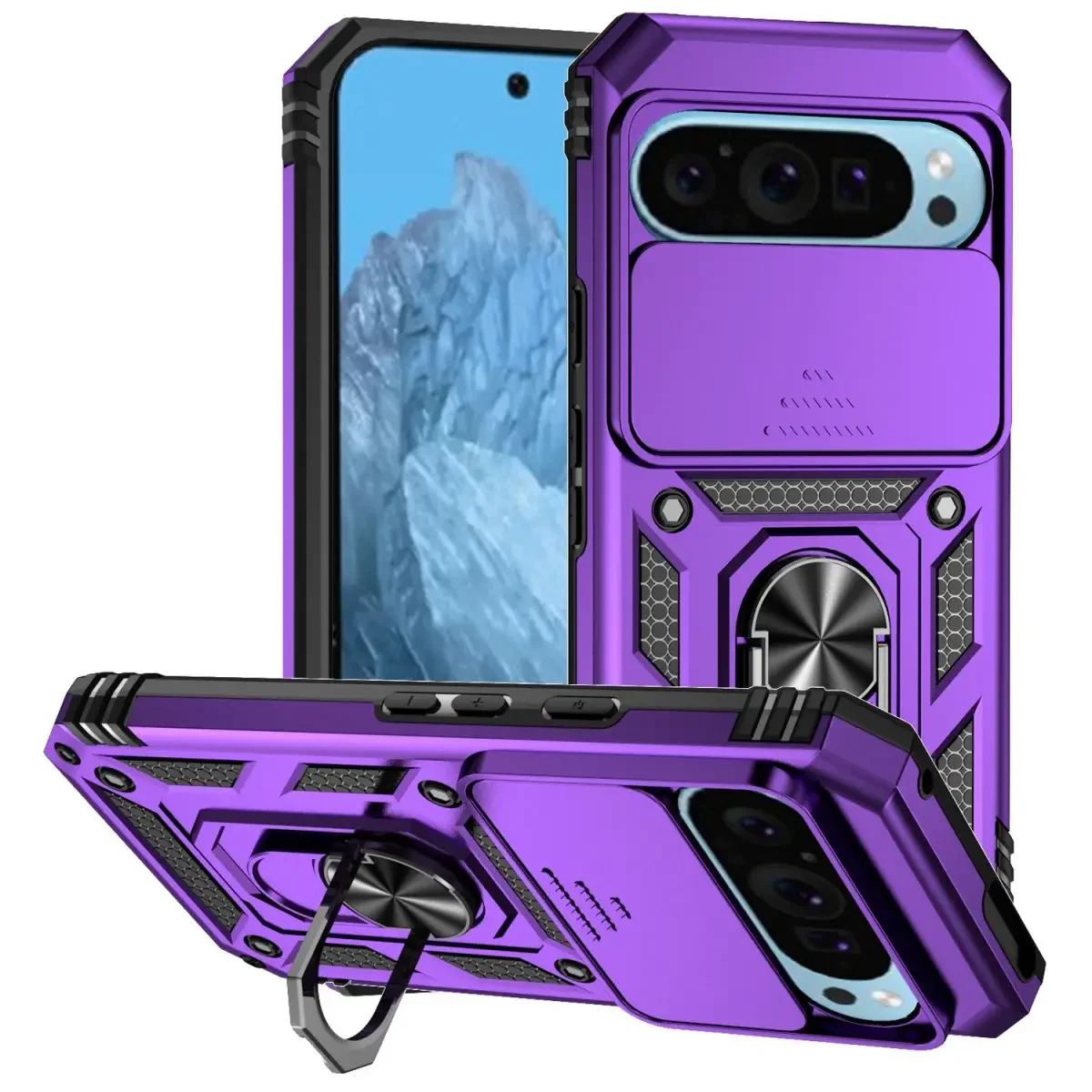 Sliding Window Phone Case with Slide Camera Protective Hard Shell Cover