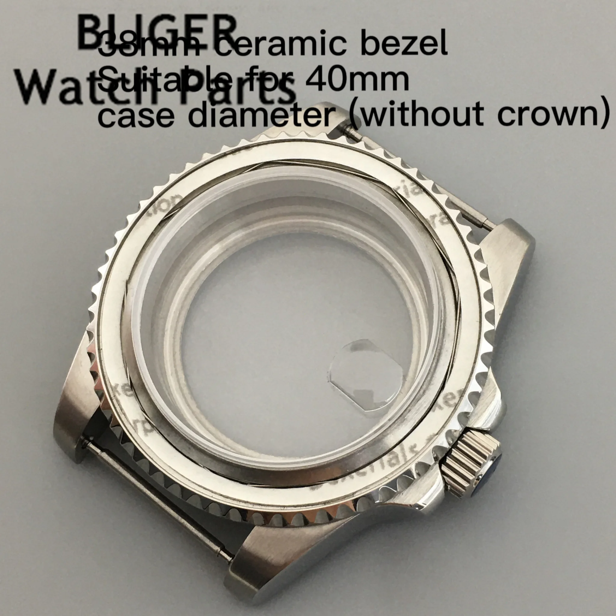 BLIGER 38mm Ceramic Watch Bezel Insert Fit 40mm Watch Case