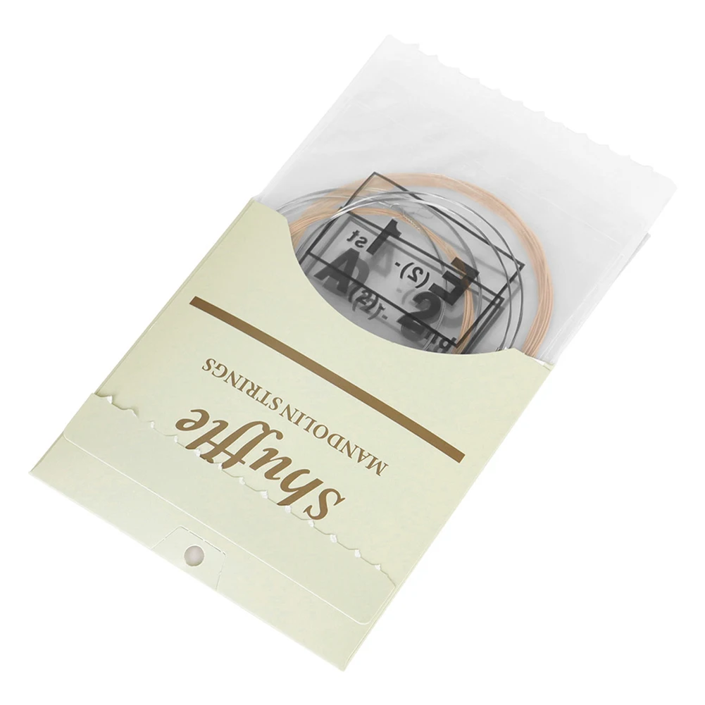 Mandolin Strings Set Plated Silver Plated Coated Copper Alloy Wound Mandolin Parts Stringed Instrument Accessories 8pcs/Set