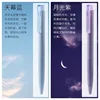 KACO Cute Gel Pen Set, 4pcs 0.5mm Black Ink Press Students Writing Brush, Quick Drying Signature Pens Office School Supplies 필통 2