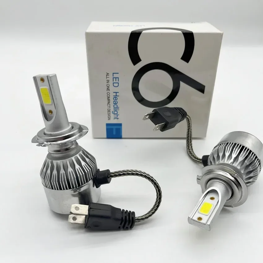 2 Pcs LED H1 H3 H4 H7 9004/HB1 9005/HB3 자동차 헤드 라이트 전구 36W 3800LM 자동차 액세서리 6000K 자동 LED 안개등