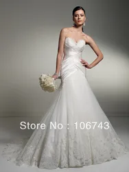 dress free shipping 2016 Custom Bride Wedding Dress Bridal Gown Stick/Wholesale High quality All sizes