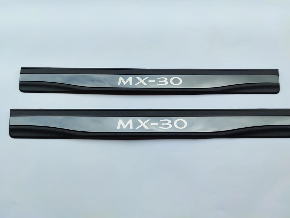 Car Accessories For Mazda MX 30 Door Sill Protector Scuff Plate Car Accessories Thresholds Pedal Auto Stickers Styling Trim