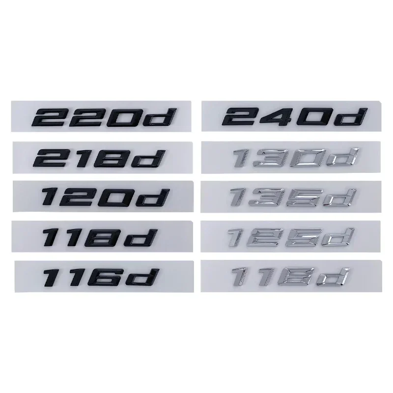 

ABS Black Car Trunk Letters Sticker 116d 118d 120d 125d 130d 218d 220d 230d 240d Emblem Logo For BMW E87 F20 E81 F22 Accessories