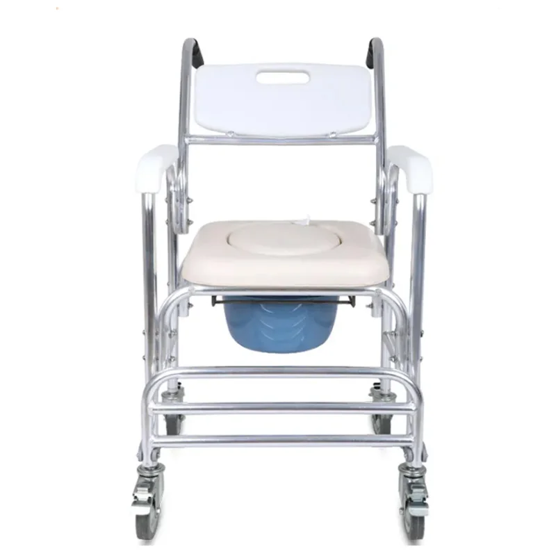 Good Quality Elderly Toilet Commode Chair With Detachable Footrests And Splash Guard 3