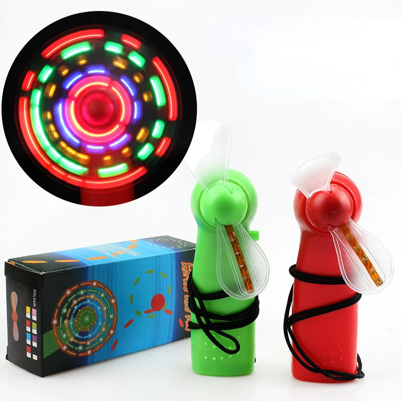 Glow LED Fan Led Glowing Windmill Toy Flashing Light Up Fan Child Toy Gift Mini Handheld Cooling Fan Changing LED Light Concert Props Toys Mini Fan