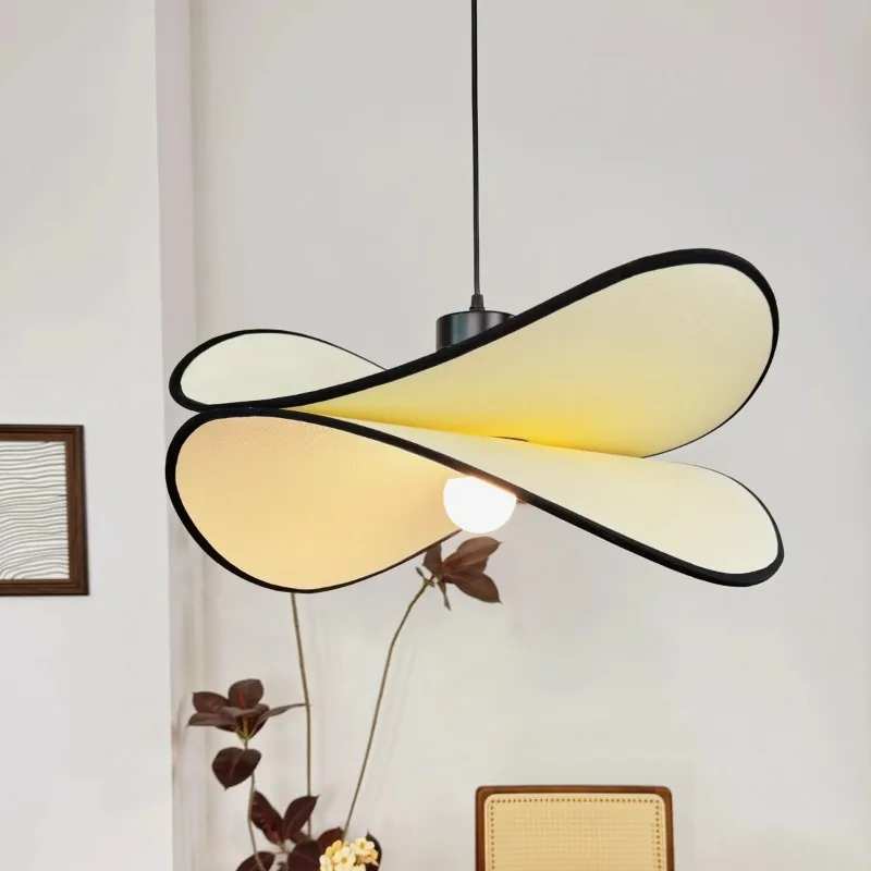 

Скандинавский тканевый светодиодный подвесной светильник Wabi Sabi, люстра для гостиной, спальни, ресторана, декоративная домашняя Подвесная лампа, осветительные приборы