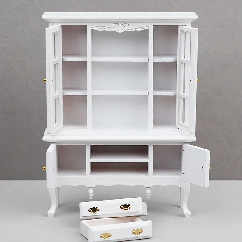 Multi Style Miniature Wooden Bookshelf Mini Cabinet Bedroom Furniture Kits Home & Living For 1:12 Dollhouse Toys Gift 3