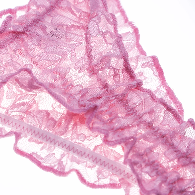 Mens Lace G-string And Thong Sexy Underwear See Through Tanga Bikini String Transparent Male Underpants T-back Panties