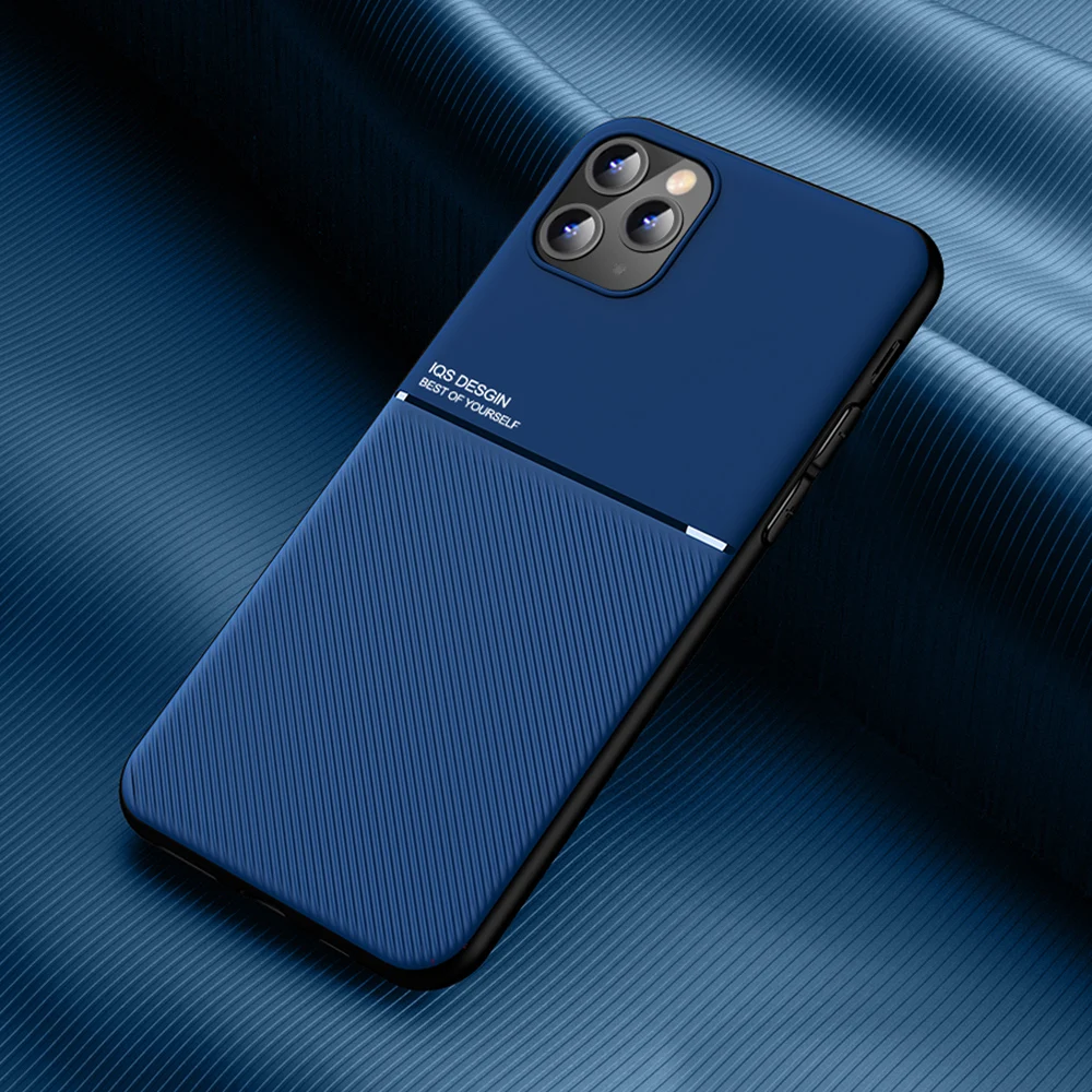 Magnetic Shockproof Soft Back Cover with Built-in Metal Plate