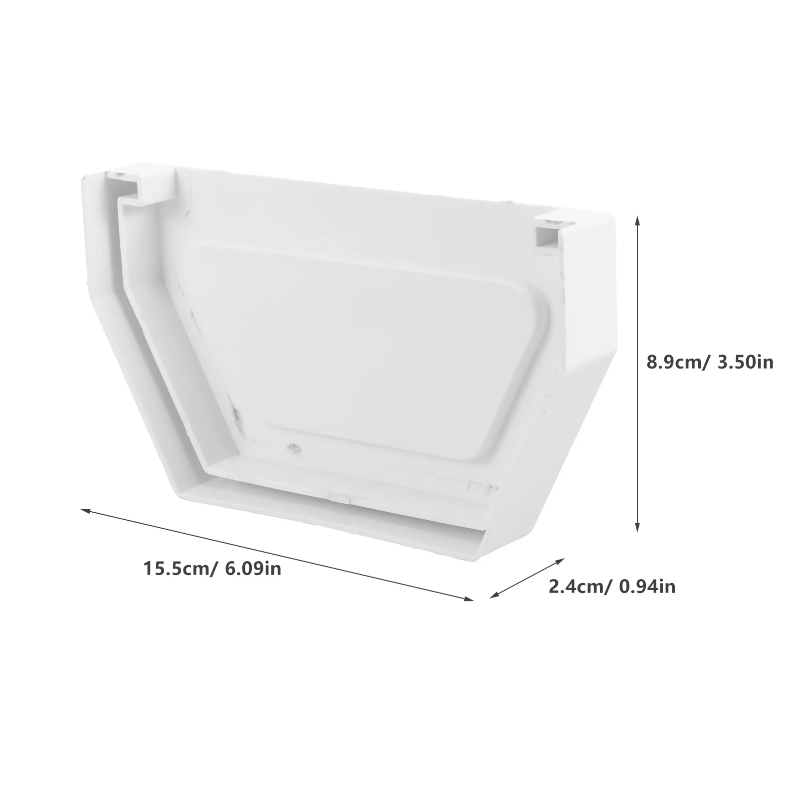 PVC Sink Gutter Bilateral External Plugging Seal Rain End Cap Downspout Parts Square Accessories Plastic and