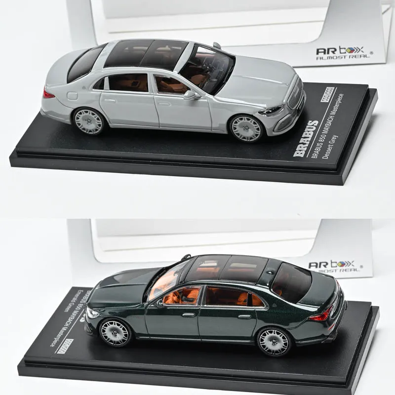 거의 실제와 같은 1:64 브라부스 850 마이바흐 다이캐스트 자동차 모형 에메랄드 그린 및 데저트 그레이 자동차 수집 및 전시 애호가용 장난감