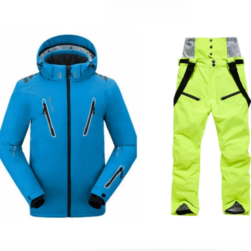 Ski Jacket Men Snow Jumpsuit New Pelliot Male Ski Suits Jacket and Pants Men's Water-proof Breathable Thermal Cottom-padded Snowboard Suit