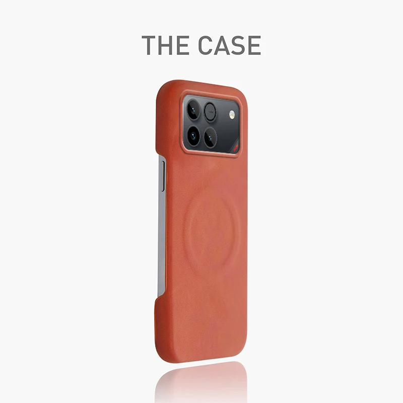Enhanced Leather Frameless Shockproof Magnetic Wireless Charging Case