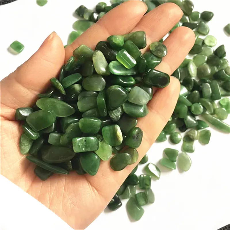 Pietre Di Cristallo Burattate Di Giada Verde Naturale Rock Aquarium Fish Tank Decor Stones E Crystal Gravel Chips