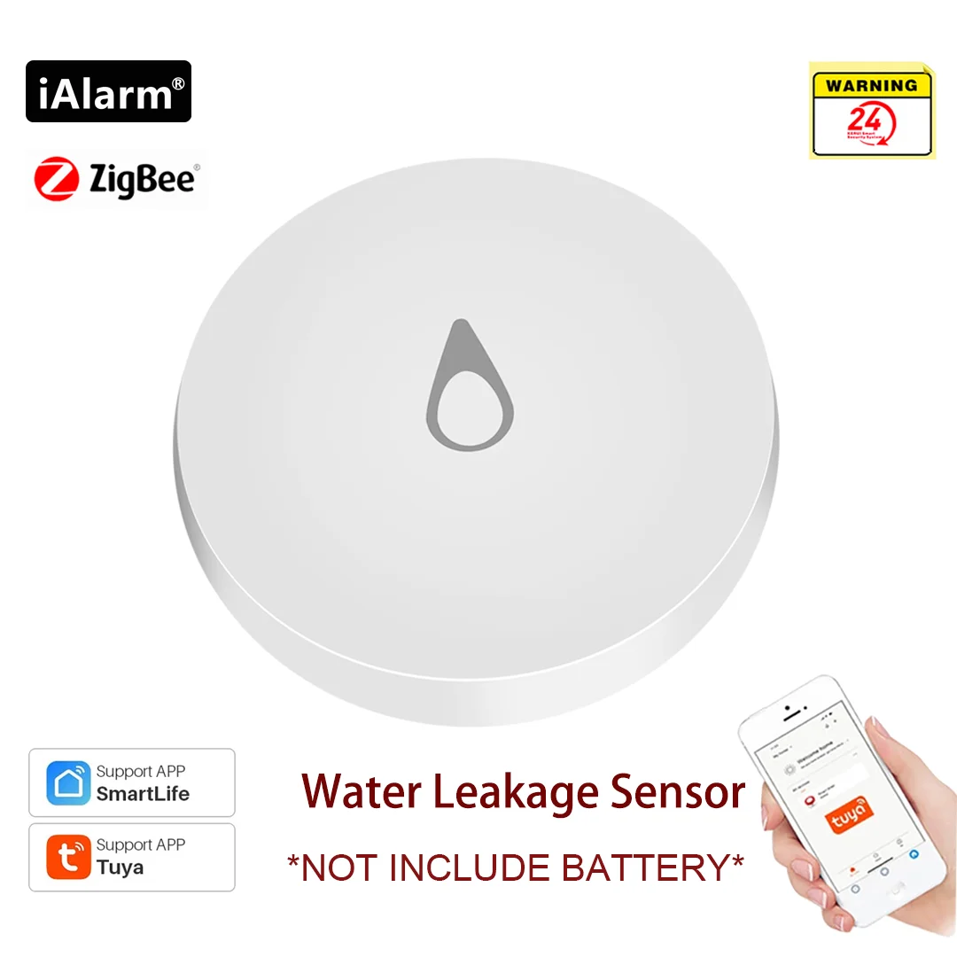 iAlarm ZigBee Linkage Water Leakage Sensor Immersion Security Alarm Leak Detector Overflow Alert