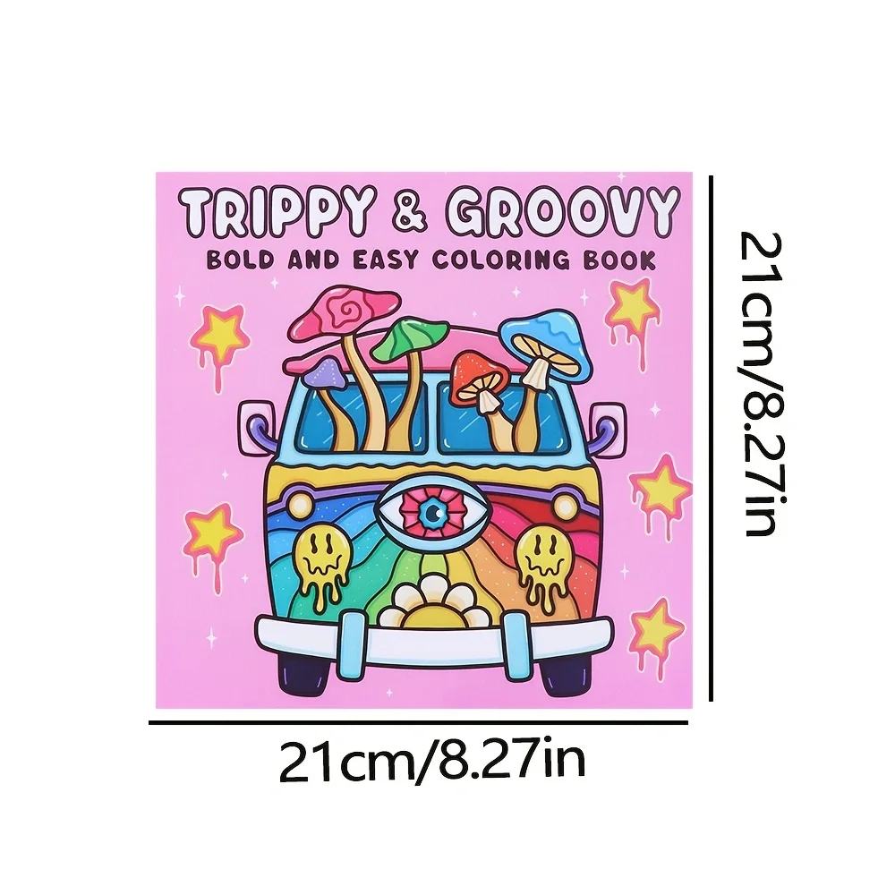 Trippy & Groovy Coloring Book for Youngsters – 24 Pages of Psychedelic Animal Sketches, Creative Painting & Relaxing Art Relax 2