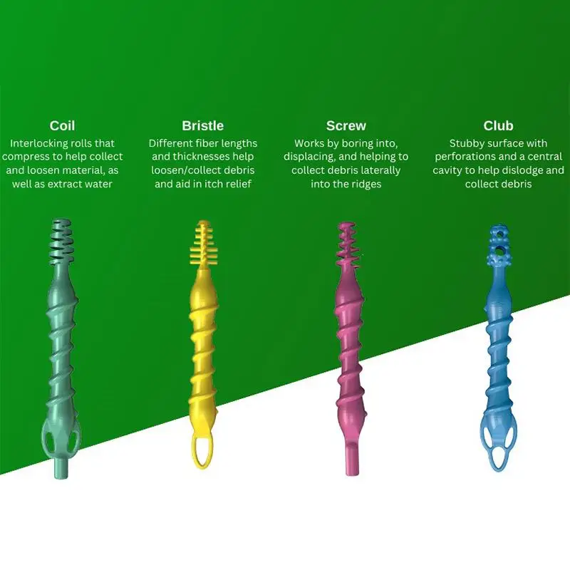 4 Pcs Wax Tool Reusable Soft Spiral Ear Cleaning Removal Ears Cleaner Plugs Spirals Care Beauty Health Scoop Tools_voghion.com