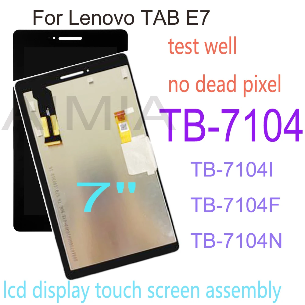 

7 inch lcd for lenovo tab e7 tb-7104 tb-7104i tb-7104f tb-7104n 7104 lcd display touch screen digitizer assembly replacement