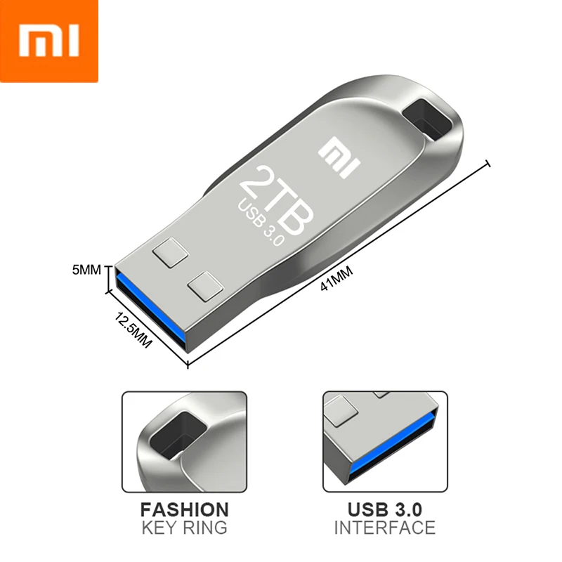 Xiaomi 2TB USB 3.0 Pen Drive 2TB USB Flash Drives 1TB High Speed Pendrive Waterproof USB Flash Disk Upgraded Portable USB Memory