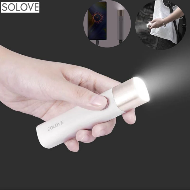 

Original SOLOVE X3 LED Flashlight 3000mAh Mobile Power USB Multi-function Brightness Torch Power Bank Portable Lighting Outdoor