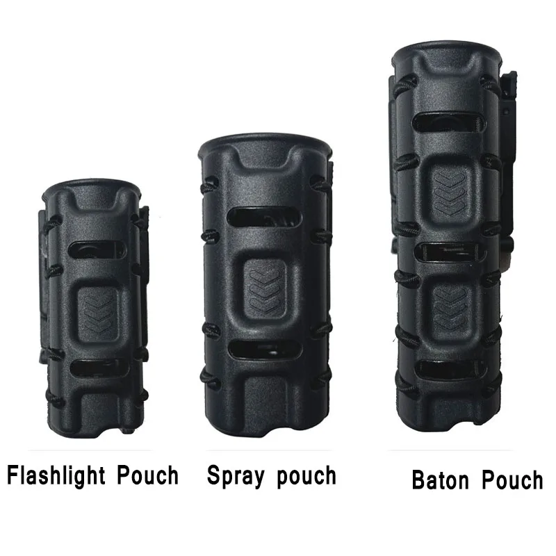 

Tactical Spray Pouch Baton Holster Flashlight Pouch Holder 360 Degree Rotation Police Military Baton Case Self Defense Tool Case
