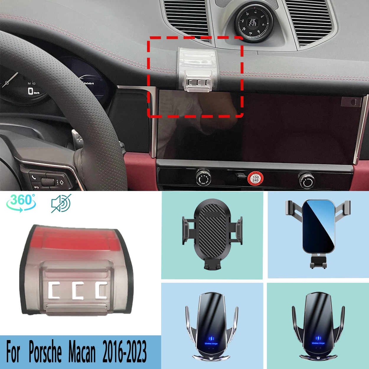 AU 15W Fast Wireless Charging Car Charger Mount Automatic Clamping Phone Holder - View #8