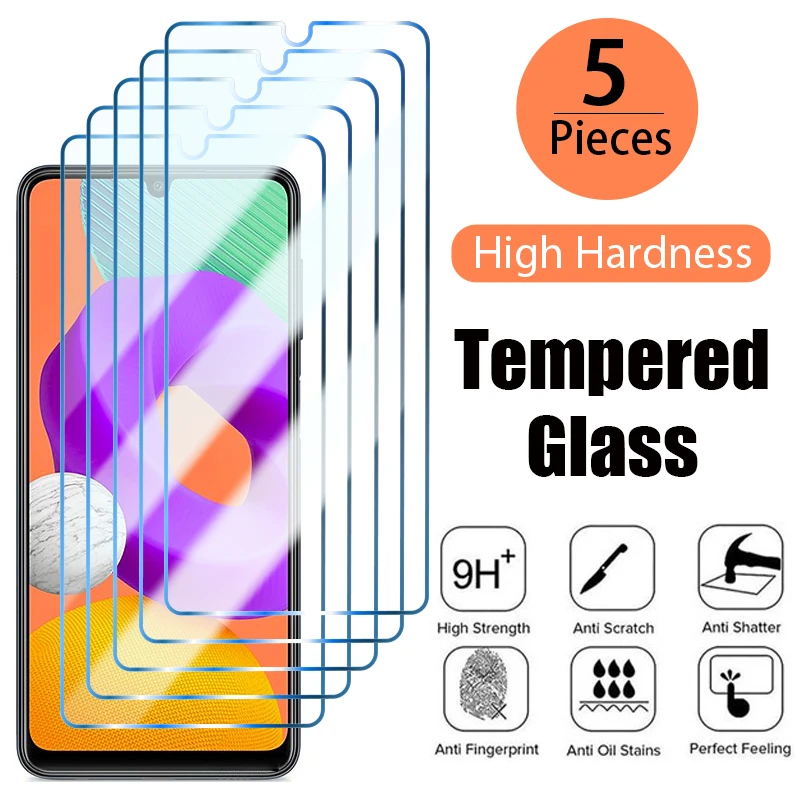 5PCS Screen Protector for Samsung A53 A12 A32 A22 A52S 5G Tempered Glass for Samsung A13 A51 A41 A70 A40 A50 A71 A72 A52 Glass