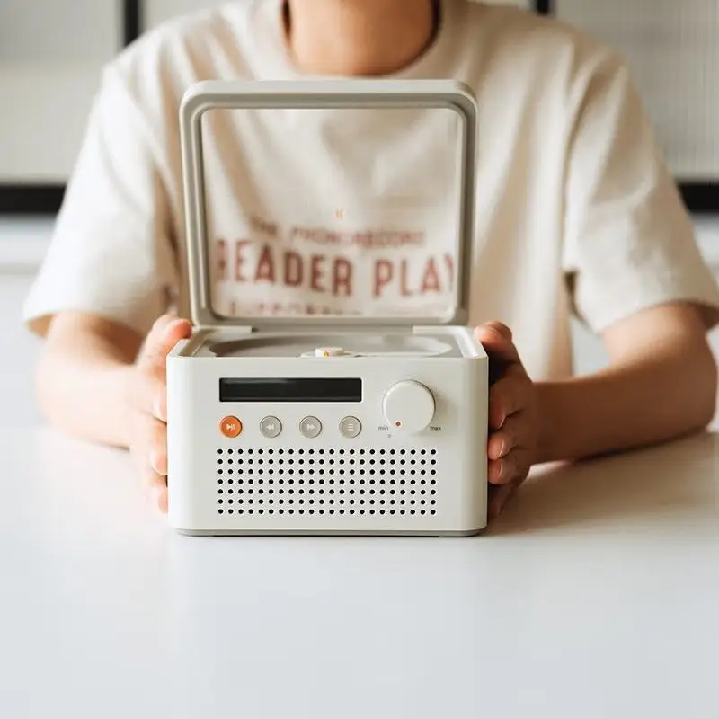 Syitren-ポータブルレトロスピーカー,Bluetooth,r200 cdプレーヤー,2