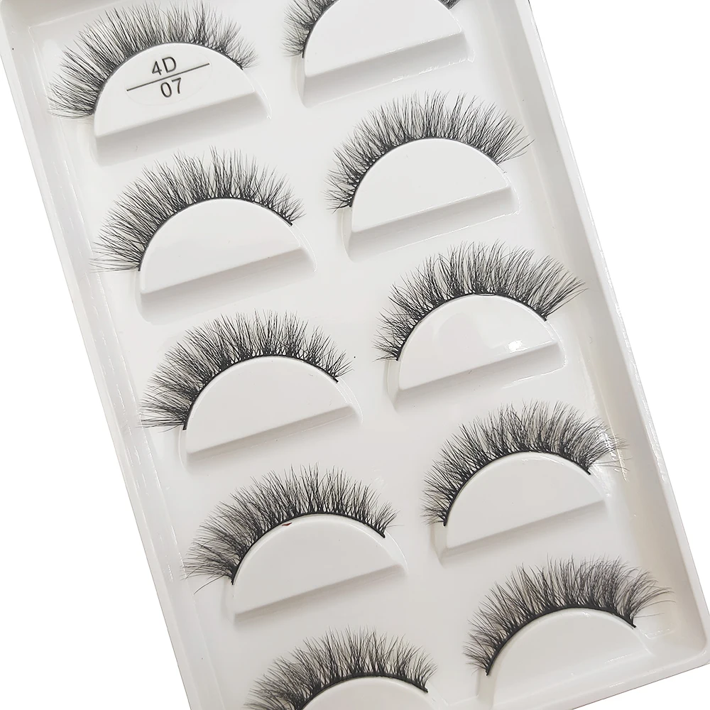 New 5 Pairs Natural Mink False Eyelashes Makeup Short Eyelash Extension Fake Eye Lashes Faux Cils Make Up Beauty Cilios 5