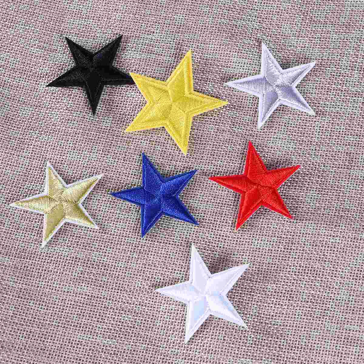

Embroidery Patches Star Applique 10Pcs Appliques Patches Decorative Star Patches Embroidery Patches Jackets Jeans Bags