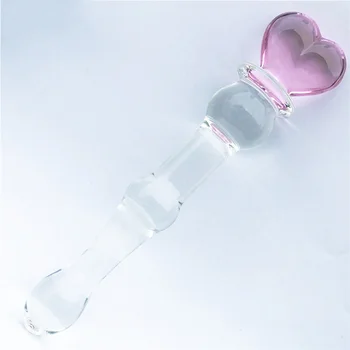 Female Crystal Glass Dildo G-spot Massage Wand Anal Anus Butt Plug Vaginal Stimulation Ball Beads Penis BDSM Sex Toys for Women 4