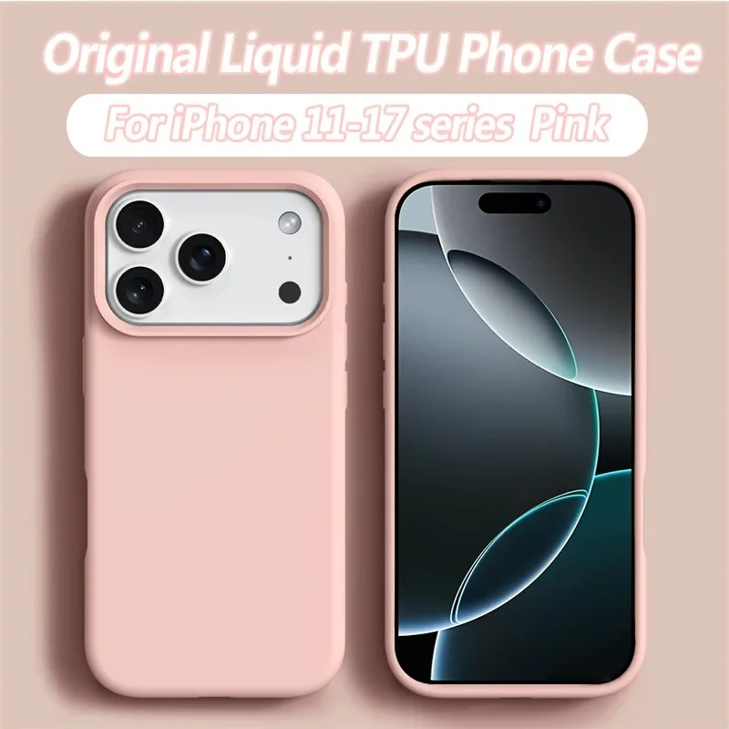 Candy Color Liquid Silicone Shockproof Phone Case – Original Protective Soft Cover