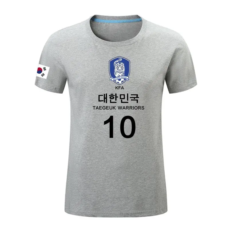 Korea Team Football Training Wear Sports Cotton T-shirt Men/Women Tops Adult Children Football Jersey Street Casual Jersey