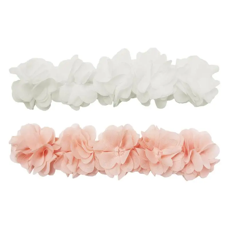 VZUHSW Fasce Per Fiori Per Bambina - Set Da 6 Pezzi, Coroncine Di Fiori In Cotone E Poliestere, Multicolore, Accessori Capelli Per Bambine E Ragazze